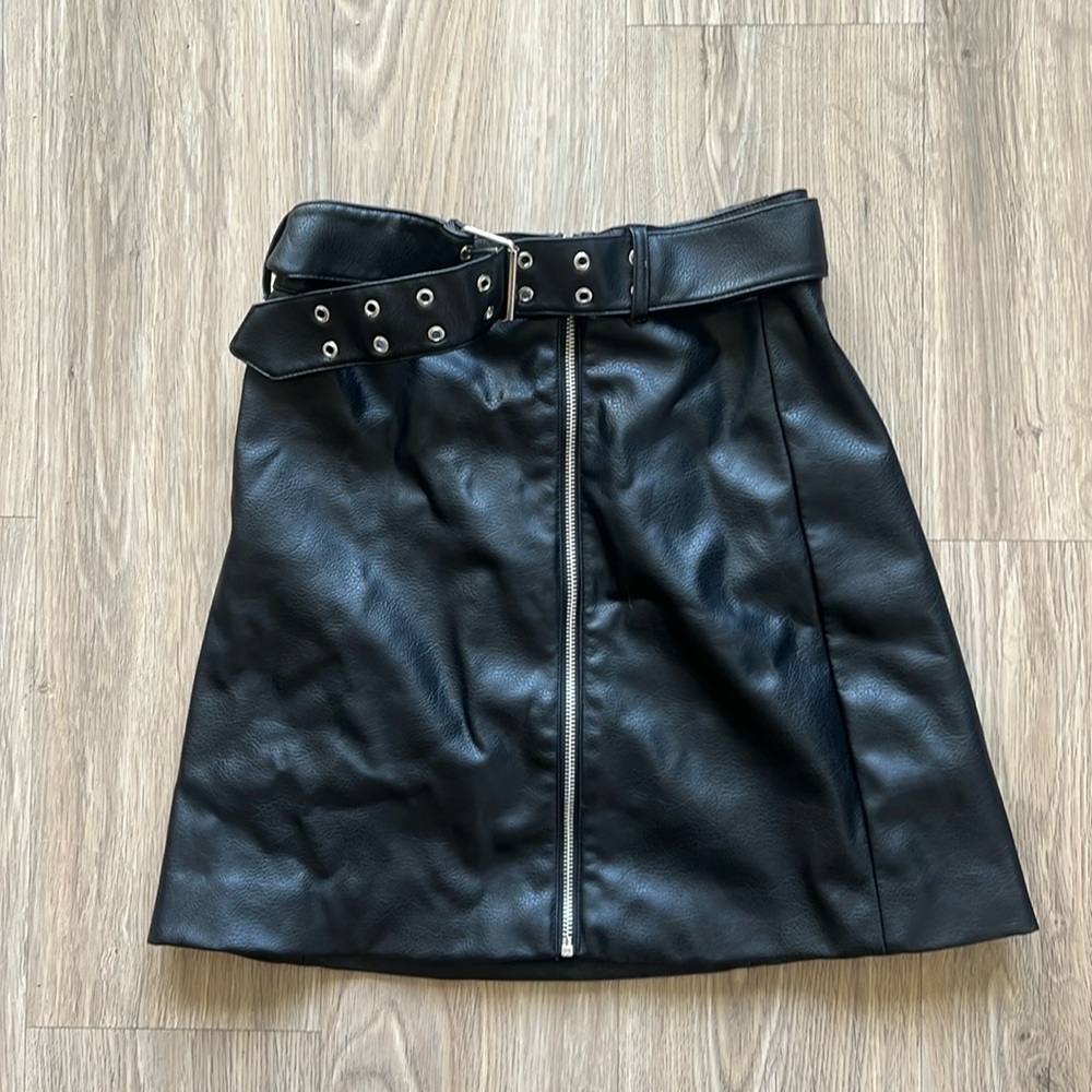 H&M Faux Leather Skirt